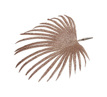 PET 6 sparkling leaves/clip champagne 27x25 cm