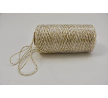Cordino Bicolore 2mm 100mtr Gold/Creme