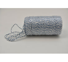 Cordino Bicolore 2mm 100mtr Himmel-Blau/Weiß