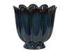 Steingut-Blumentopf blau Ø 13,5x13 cm
