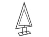 pc. 1 metal tree/standing black 30x10x50 cm