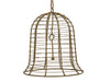 pc. 1 metal bell/hanging gold 18x19.5 cm