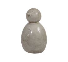 pc. 1 stoneware snowman cream 8.5x7.5x13.5 cm