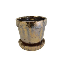 Arcey Topf mit Untersetzer Keramik D13 H11cm Metall
