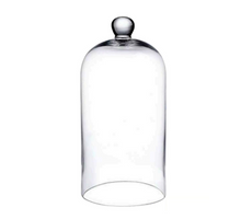 Große Glaskuppel mit Knauf Ø18,2 H.40 cm