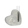 Zementherz mit Glasröhre L4,5 x B13 x H14,6cm
