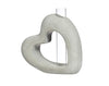 Offenes Zementherz mit Glasröhre L3,9 x B13 x H13,2cm