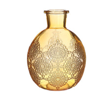 Bologna Glasflasche h.17 Ø13 cm ocker