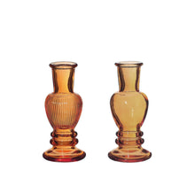 Venedig Vase Kerze h.11,3 Ø5 Bernstein 2 Ass.
