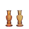 Venedig Vase Kerze h.11,3 Ø5 Bernstein 2 Ass.