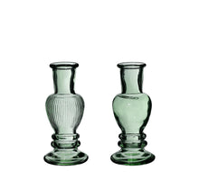 Venedig Vase Kerze h.11,3 Ø5 dunkelgrün 2 ass.