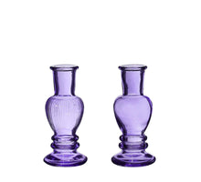 Venedig Vase Kerze h.11,3 Ø5 lila 2 ass.