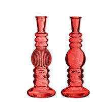 Florenz Vase Kerze h.23 Ø8,5 rot 2 Stk.