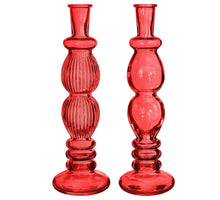Florenz Vase Kerze h.28 Ø9 rot 2 ass.