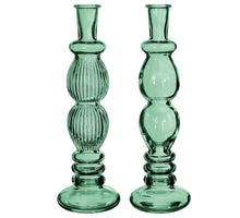 Florenz Vase Kerze h.28 Ø9 grün 2 ass.