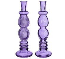 Florenz Vase Kerze h.28 Ø9 lila 2 ass.