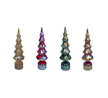 Glass Christmas tree D.11/H.40cm rotating 4 assortie
