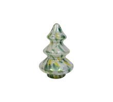 Glass Christmas tree D.13/H.20cm with LED green