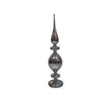 Glass Deco peak D.8/H.40cm with LED grey