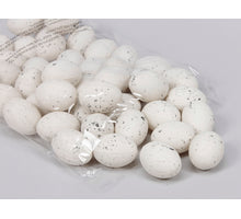 Kiebitz-Eier Plastik 5 cm Weiß - 48 Stück