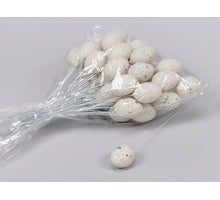 Kieviteieren Plastic Met Stokje 4cm Wit - 48 Stuks
