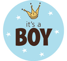 Rolle mit 500 Etiketten ''It's a boy'' Ø35mm