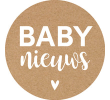 Rolle mit 500 Etiketten ''Baby-News'' Ø35mm