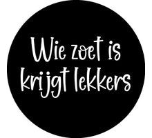 Rolle mit 500 Etiketten „Wer brav ist, bekommt etwas Leckeres“ Ø35mm