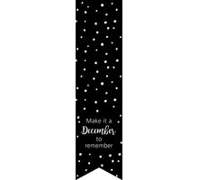 Rolle mit 200 Etiketten „Make it a December to remember“, 35 x 135 mm