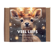 Wenskaartenset 7 stuks ''Veel liefs in een doosje'' Hert