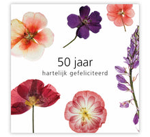 Packung mit 12 Geschenkkarten Le Jardin 50 Jahre, herzlichen Glückwunsch