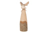 Holzhirsch 7,5x6x25,5cm Natur