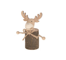 Elch aus Holz 8x5x12,5cm Natur