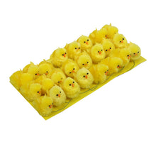Chenille Kippen 6,5cm Geel - 24 Stuks