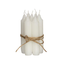 Creme Kegel Kerze h.11 cm Satz 7