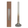 Tafelkerze creme m.Goldspray Set/2 Ø2.1 h. 25cm