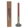 Tafelkerze mauve m.Goldspray Set/2 Ø2.1 h. 25cm
