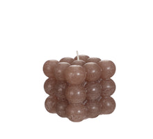 Bubble Kerze 8x8x8 cm taupe