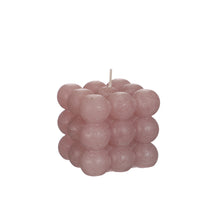 Bubble Kerze 8x8x8 cm mauve rosa