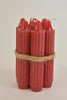 Set 7 Bleistift Kegel Kerze h. 11cm rot