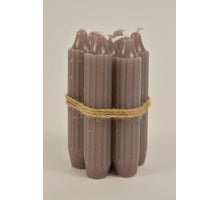 Set 7 Bleistift Kegel Kerze h. 11cm taupe