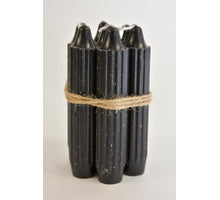 Set 7 Bleistift Kegel Kerze h. 11cm schwarz