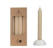 Set 4 Bleistiftkerzen h.20 Ø2,2 cm creme