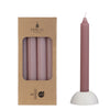 Set 4 Bleistiftkerzen h.20 Ø2,2 cm mauve rosa