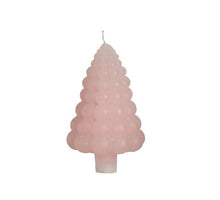 Bubble Baum Kerze h.12 Ø7 cm weiß rosa