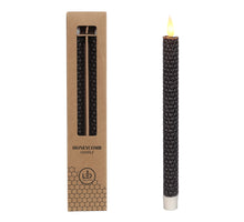 LED-Wabenkerzen-Set/2 Ø2,2 H. 25 cm schwarz