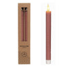 LED-Honigwaben-Kerzen-Set/2 Ø2,2 H. 25 cm Mauve