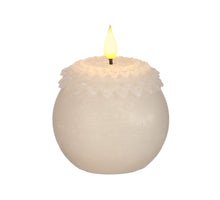 LED Wachsblume Perle Ø9 H.12 cm creme mit Timer