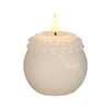 LED wax bloem parel Ø9 h.12 cm crème met timer