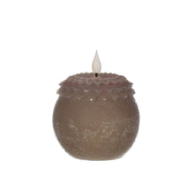 LED-Wachsblume Perle Ø9 H.12 cm Mauve mit Timer